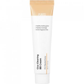 Crema coloranta de fata BB Cream Cica Clearing, Purito (Gramaj: 30 ml, Concentratie: Crema BB, CULOARE: 13 Neutral Ivory)