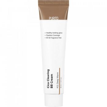 Crema coloranta de fata BB Cream Cica Clearing, Purito (Gramaj: 30 ml, Concentratie: Crema BB, CULOARE: 31 Deep Warm)