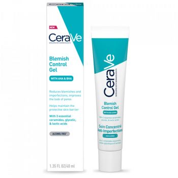 Gel anti-Imperfectiuni CeraVe cu AHA si BHA, textura lejera pentru tenul gras cu tendinta acneica, 40ml