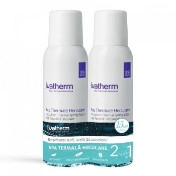 Pachet Apa termala Herculane spray, Ivatherm (Concentratie: Apa termala, Gramaj: 2 x 200 ml)