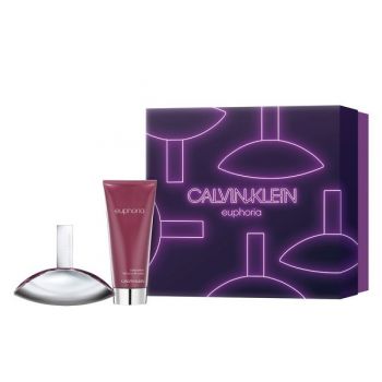 Set Cadou Calvin Klein Euphoria, Femei, Apa de Parfum. 50 ml + Lotiune de corp, 100 ml (Concentratie: Apa de Parfum, Gramaj: 50 ml + 100 ml)