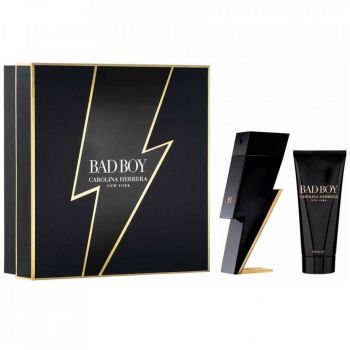 Set Cadou Carolina Herrera Bad Boy, Apa de Toaleta (Continut set: 100 ml Apa de Toaleta + 100 ml Gel de Dus)