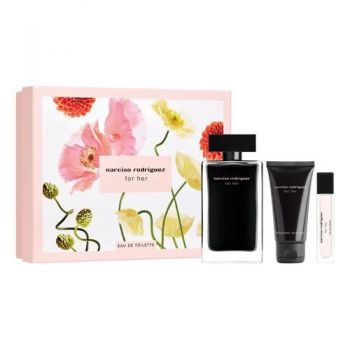 Set Cadou Narciso Rodriguez For Her (Continut set: 100 ml Apa de Toaleta + 50 ml Lotiune de corp + 10 ml Apa de Toaleta)