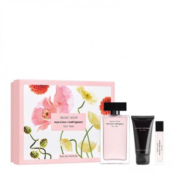 Set cadou Narciso Rodriguez Musc Noir (Concentratie: 100 ml Apa de Parfum + 50 ml Lotiune de Corp + 10 ml Apa de Parfum)