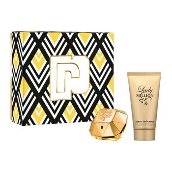 Set Cadou Paco Rabanne Lady Million, Apa de Parfum (Continut set: 50 ml Apa de parfum + 75 ml Lotiune de corp)