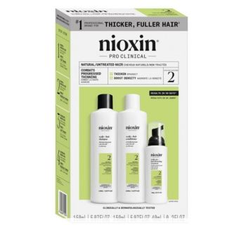 Set impotriva caderii parului Nioxin System 2 Sampon, 150 ml + Balsam, 150 ml + Tratament, 40 ml