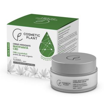 Cremă hidratantă matifiantă CBD, 50 ml, Face Care Cosmetic Plant (Concentratie: Crema, Gramaj: 50 ml)