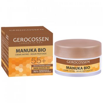 Crema pentru riduri profunde cu miere Manuka Bio 55+, 50 ml, Gerocossen (Gramaj: 50 ml) Crema pentru riduri profunde cu miere Manuka Bio 55+, 50 ml, Gerocossen (Gramaj: 50 ml)
