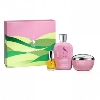 Set Alfaparf Semi Di Lino Moisture Nutritive cu 250 ml Sampon + 200 ml Masca + 15 ml Serum (Concentratie: Set) ieftin