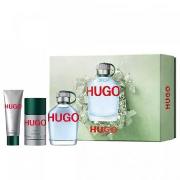 Set cadou Hugo Boss Hugo Man 2021 Eau de Toilette, Barbati (Continut set: 125 ml Apa de Toaleta + 150 ml Deodorant spray + 50 ml Gel de dus)