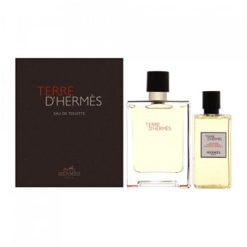 Set cadou Terre D'Hermes, Barbati, Apa de Toaleta (Continut set: 100 ml Apa de Toaleta + 80 ml Gel de dus) de firma original