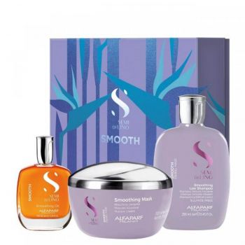 Set pentru netezire Alfaparf Milano Semi Di Lino Sampon 250 ml + Masca 200 ml + Ulei pentru netezire 100 ml (Concentratie: Set) ieftin