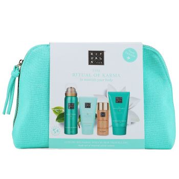 Set Rituals The Ritual of Karma, Spuma de dus 50 ml, Ulei de corp 30 ml, Gel de dus 50 ml (Concentratie: Set)