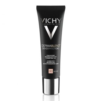 VICHY DERMABLEND 3D FOND DE TEN CORECTOR TEN GRAS CU TENDINTA ACNEICA NUANTA 30 BEIGE X 30 ML ieftin