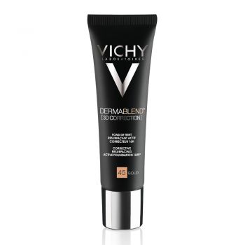 VICHY DERMABLEND 3D FOND DE TEN CORECTOR TEN GRAS CU TENDINTA ACNEICA NUANTA 45 GOLD