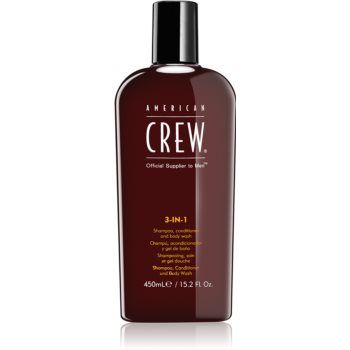 American Crew Hair & Body 3-IN-1 sampon, balsam si gel de dus 3in1 pentru barbati
