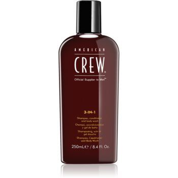 American Crew Hair & Body 3-IN-1 sampon, balsam si gel de dus 3in1 pentru barbati