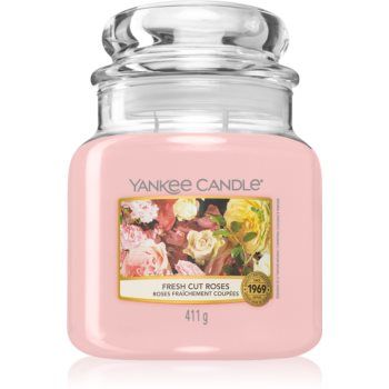 Yankee Candle Fresh Cut Roses lumânare parfumată Clasic mini