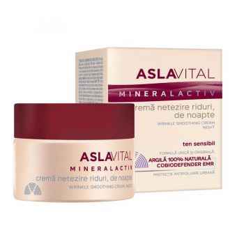 ASLAVITAL MINERALACTIV CREMA DE NOAPTE PENTRU NETEZIRE RIDURI 50ML