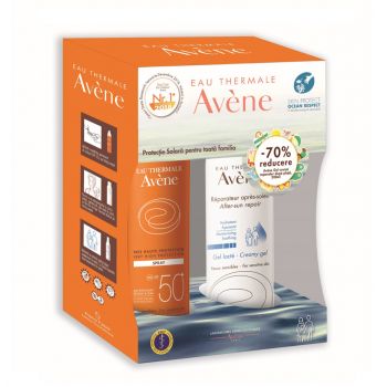 AVENE SPRAY SPF50+ 200ML + GEL DUPA PLAJA 200ML 70% REDUCERE LA AL 2-LEA PRODUS