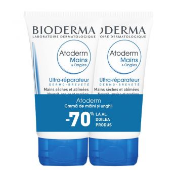 BIODERMA ATODERM CREMA DE MAINI SI UNGHII 50ML 1+1 70% CADOU