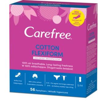 CAREFREE ABSORBANTE ZILNICE DIN BUMBAC FLEXIBIL 56BUC