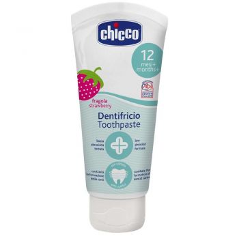 CHICCO 2321-9 PASTA DE DINTI 12LUNI+ CU AROMA DE CAPSUNI 50ML