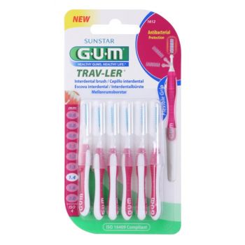 GUM PERII INTERDENTARE TRAV-LER 1.4MM ROZ 6BUC