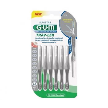 GUM PERII INTERDENTARE TRAV-LER 2.00 MM GRI 6BUC de firma original