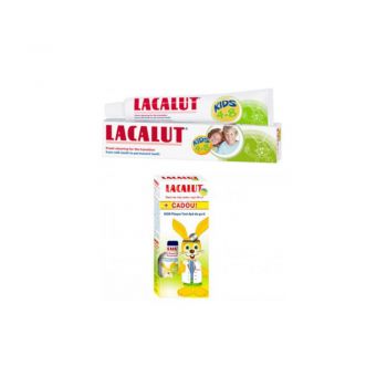 LACALUT KIDS PASTA DE DINTI 4-8 ANI 50ML + PLAQUE TEST 50 ML CADOU