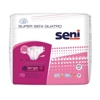 SENI SUPER QUATRO LARGE SCUTECE INCONTINENTA 10BUC