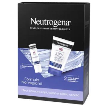 SET NEUTROGENA CREMA DE MAINI 50 ML + BALSAM DE BUZE 4.8g