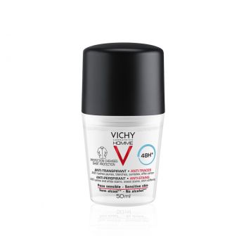 VICHY HOMME DEODORANT ROLL ON CU EFECT ANTI-URME EFICACITATE 48H 50ML