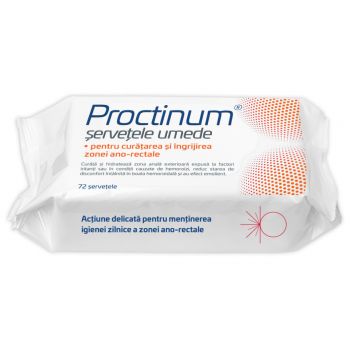 ZDROVIT PROCTINUM SERVETELE UMEDE PENTRU IGIENA ANO-RECTALA 72BUC