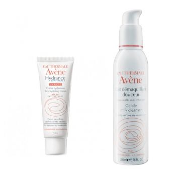 AVENE HYDRANCE OPTIMALE RICHE UV20 40ML + LAPTE DEMACHIANT 200ML CADOU