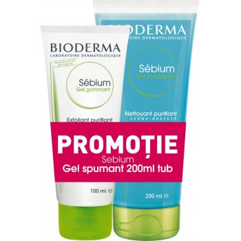 BIODERMA SEBIUM GEL EXFOLIANT 100ML + GEL SPUMANT TUB 200ML