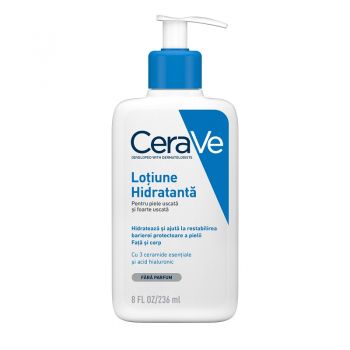 CERAVE LOTIUNE HIDRATANTA FATA SI CORP PIELE USCATA SI FOARTE USCATA 236ML