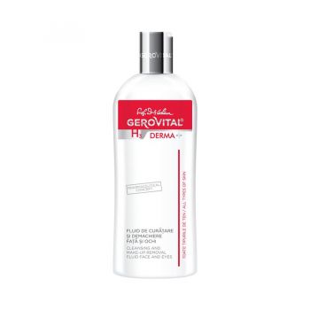 GEROVITAL H3 DERMA+ FLUID DE CURATARE SI DEMACHIERE FATA SI OCHI 200ML