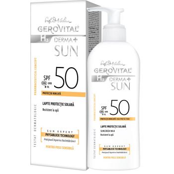 GEROVITAL H3 DERMA+ SUN 46760 LAPTE PROTECTIE SOLARA SPF50 150ML