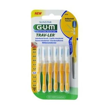 GUM PERII INTERDENTARE TRAV-LER 1.3MM GALBEN 6BUC