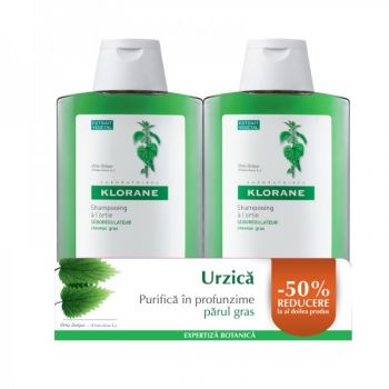 KLORANE SAMPON CU EXTRACT DE URZICA 400ML 1+1 50% REDUCERE LA AL 2-LEA PRODUS