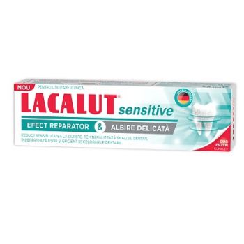 LACALUT PASTA DE DINTI SENSITIVE WHITENING 75ML + PERIUTA ACTION CADOU