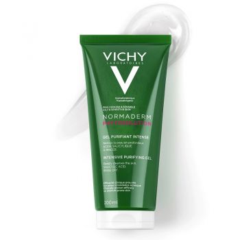 VICHY NORMADERM PHYTOSOLUTION GEL DE CURATARE FATA PURIFIANT TEN GRAS CU TENDINTA ACNEICA 200ML