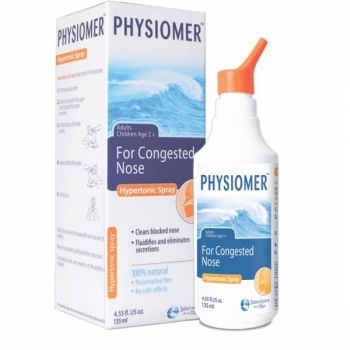 HIPOCRATE PHYSIOMER HYPERTONIC APA DE MARE 22% NACL 135ML