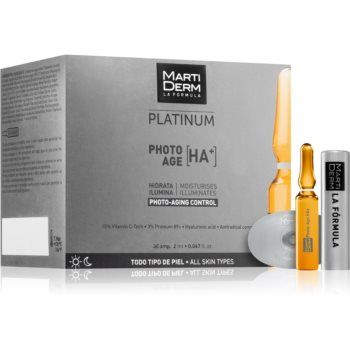 MartiDerm Platinum Photo Age HA+ ser facial anti-îmbătrânire in fiole