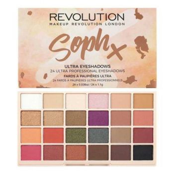 Paleta de farduri Makeup Revolution Soph Eyeshadow Palette, 26.4 g (Concentratie: Trusa de farduri, Gramaj: 26,4 g)