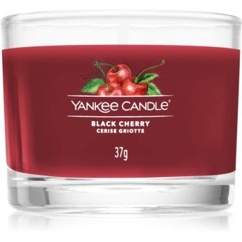 Yankee Candle Black Cherry lumânare votiv glass