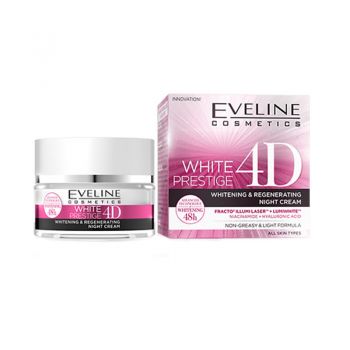 Crema de noapte Eveline Cosmetics White Prestige 4D (Concentratie: Crema pentru fata, Gramaj: 50 ml) ieftin