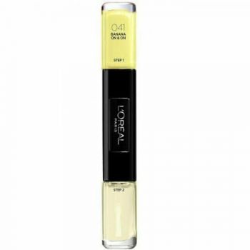 Lac de unghii L'Oreal Infallible Gel Nail Polish, 2x5ml (Concentratie: Lac de unghii, Culoare produse: 41 Banana On & On)