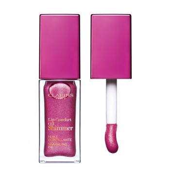 Luciu de buze Clarins Lip Comfort Oil Shimmer, 7 ml (CULOARE: 3 Funky Raspberry)